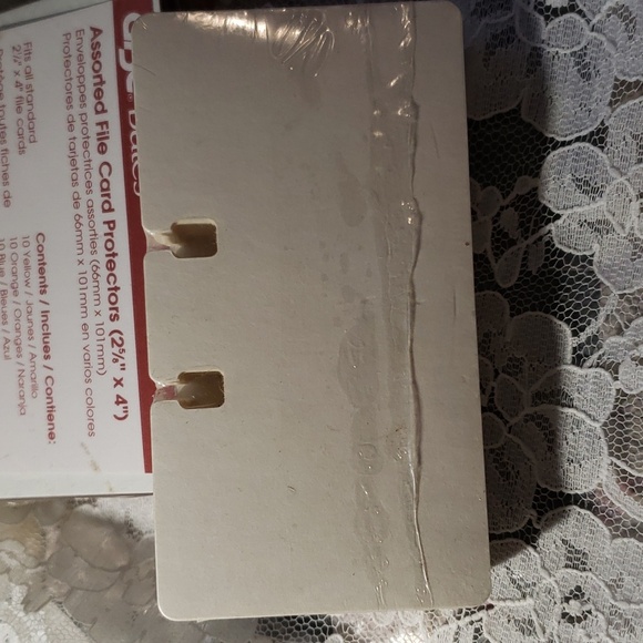 Roledex file cards & card protectors. Bates 100 file cards - Picture 4 of 5